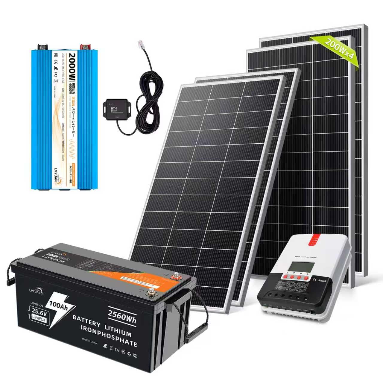 Amazon | 800W ソーラーパネル発電セット [蓄電容量 2.4kWh 発電